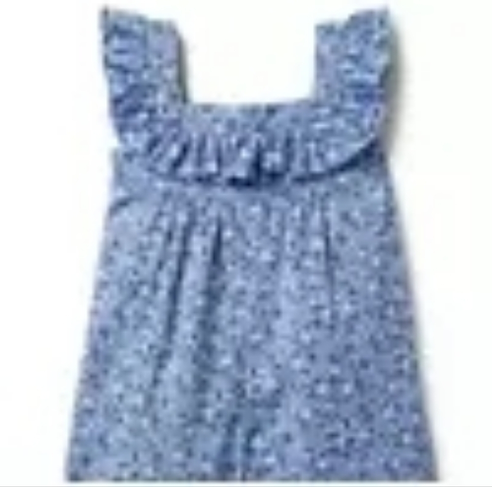 Janie and Jack Light Blue Floral Blouse